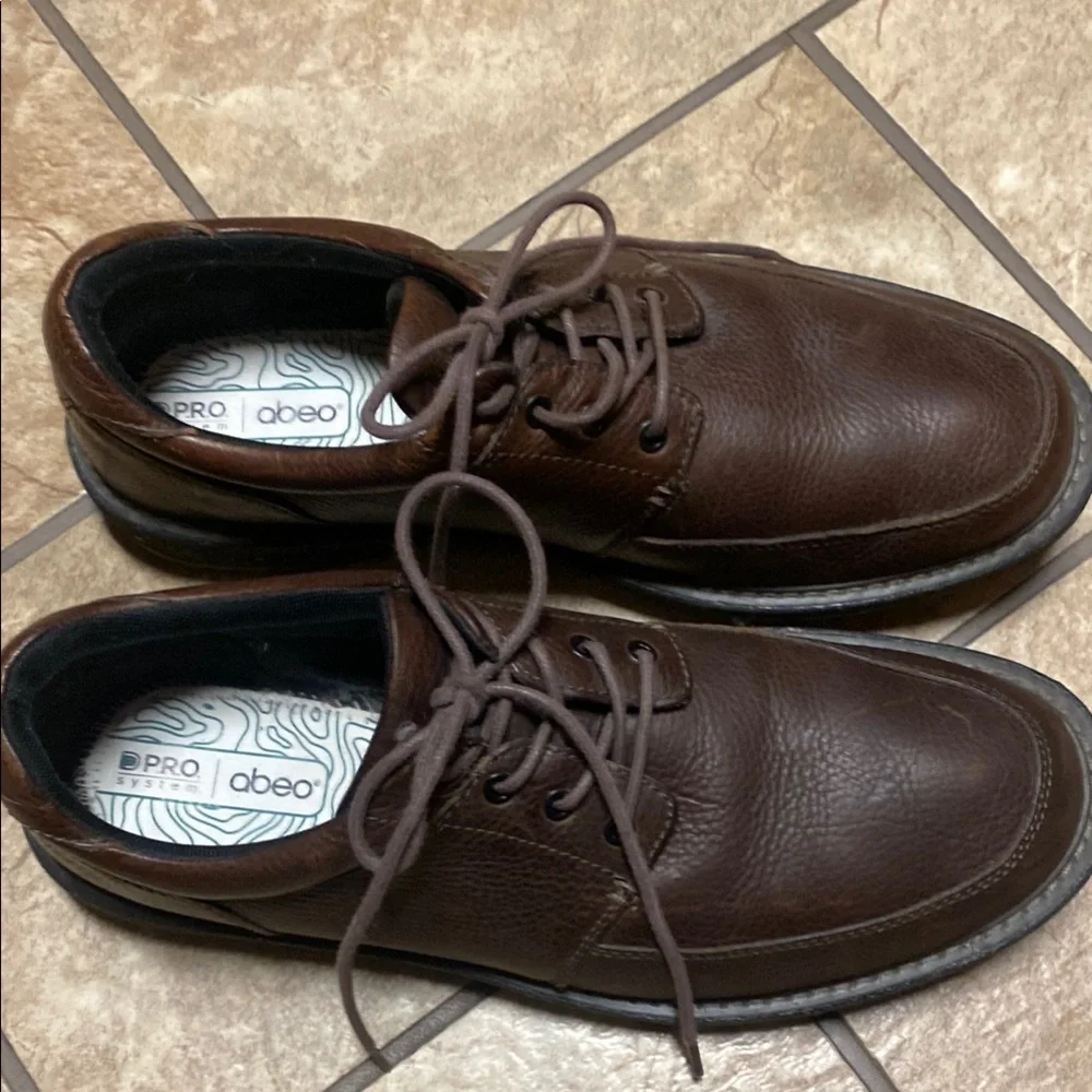 Abeo Brown Leather Men's Size 10.5M Oxfords Timeless Classic Grandpacore